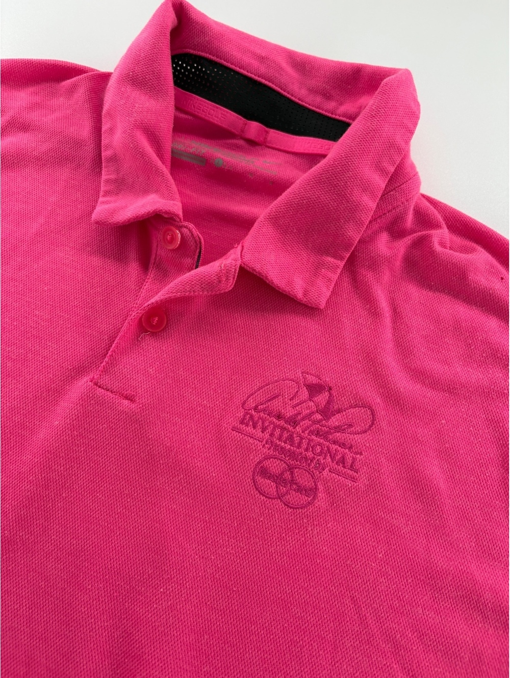 Nike Golf Arnold Palmer Invitational Polo Men's L Pink Tour Dri-FIT